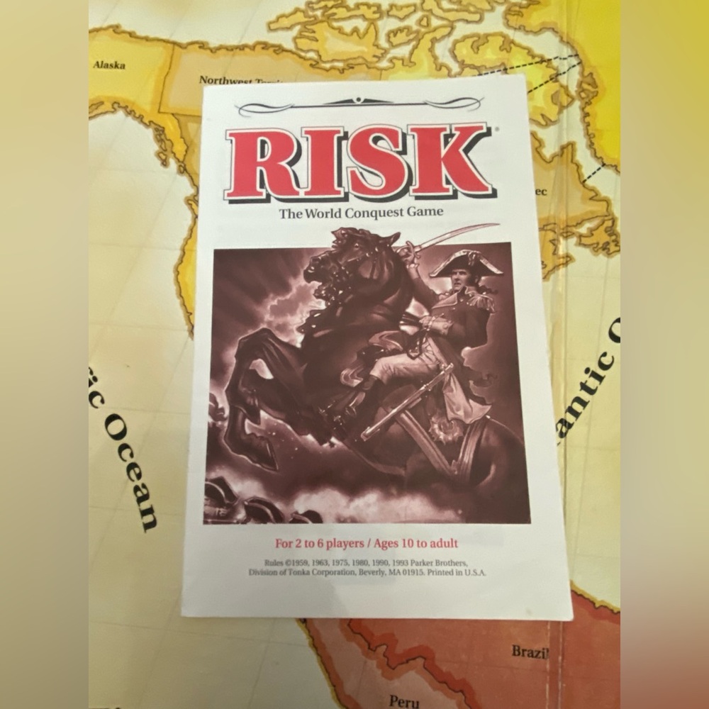 Vintage 1993 Risk The World Conquest Game Parker Brothers 2-6 Players Tonka Corp - Picture 5 of 14